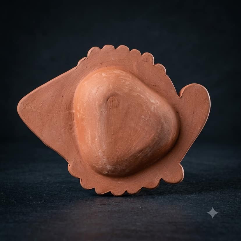 Traditional Handcrafted Terracotta Diya 1pc view 3
