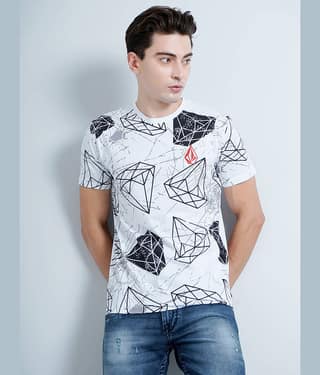 Paul Street Pack of 1 Cotton Slim Fit Men's T-Shirt ( White )