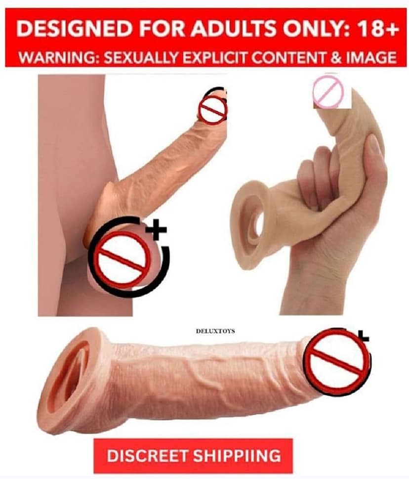 8.75 INCH 2 HOLE JUMBO EXTEDER CON DOOM PENIS SLEEVE FOR MEN