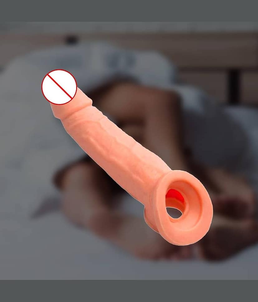 8.75 INCH 2 HOLE JUMBO EXTEDER CON DOOM PENIS SLEEVE FOR MEN view 2