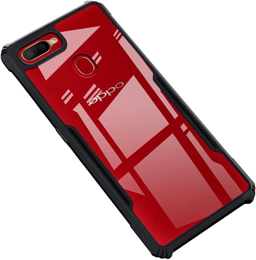 PLUGTECH Slim Shockproof Case | Matte Black Soft | Drop Protection | Precise Cutouts | Premium Mobile Cover for Oppo A12, Oppo A7, Oppo A5s, OPPO F9 Pro, Realme 2 Pro, Oppo A11K, Oppo F9
