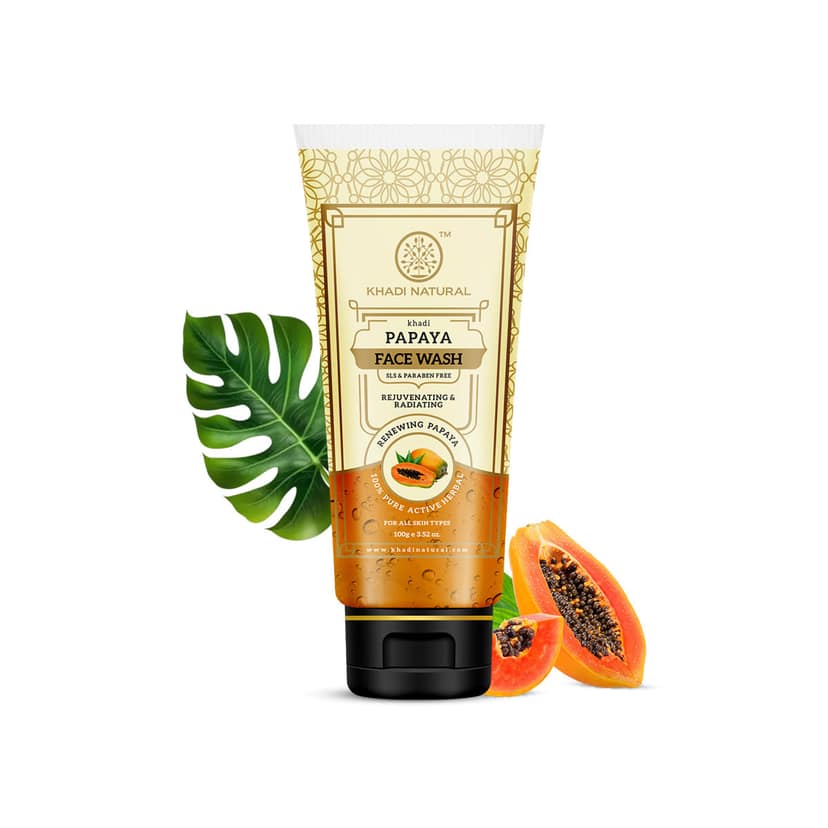 Khadi Natural Papaya Face Wash SLS & Paraben Free - 100gm view 2