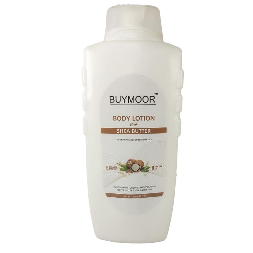 BUYMOOR Shea Butter Deep Nourishing Skin Brightening Body Lotion Men & Women 650 ML