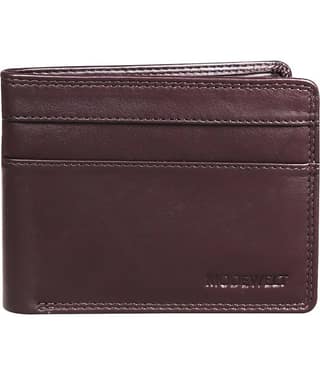 MODEWELT Brown Leather Men's Two Fold Wallet ( Pack of 1 )