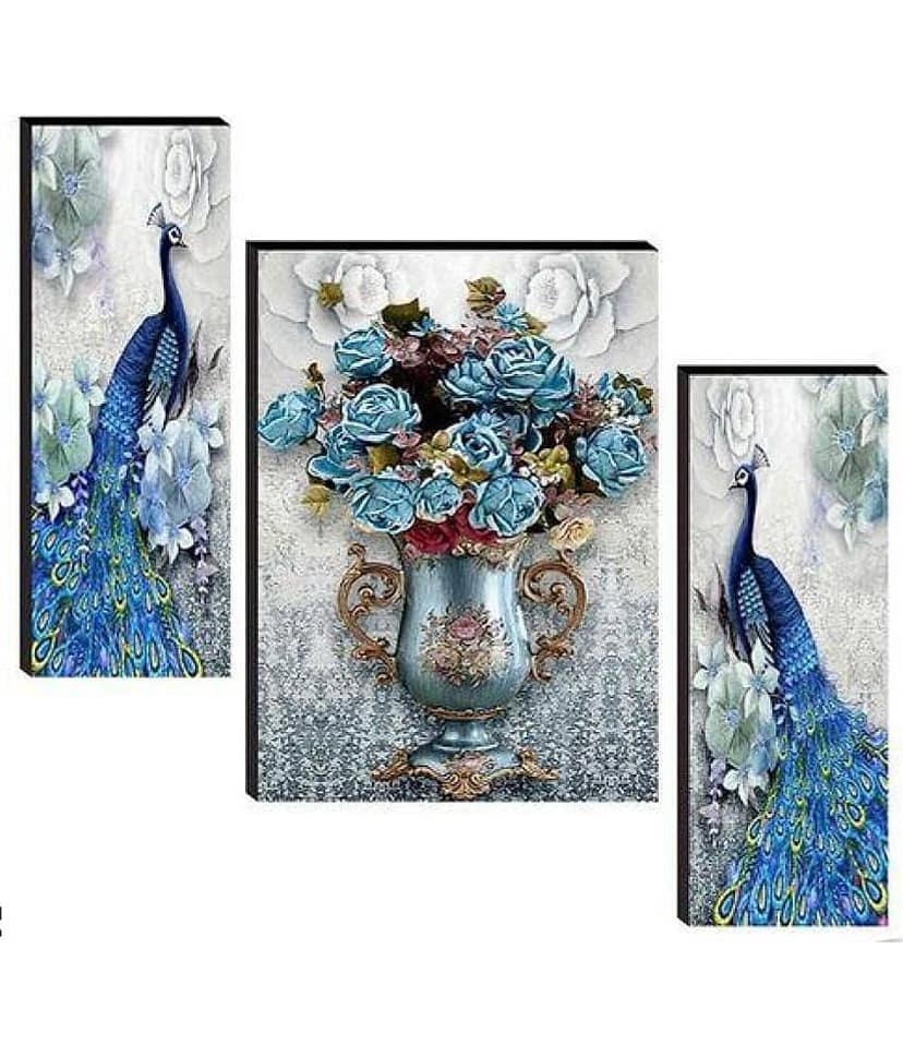 SNDArt - Flower Pots Wall Painting For Living Room Gift Items 12 x 18 inch