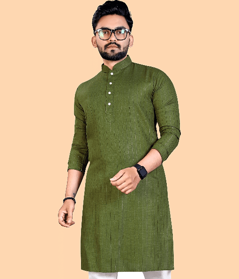 Balaji's - Grey Cotton Blend Men's Regular Kurta ( Pack of 1 )