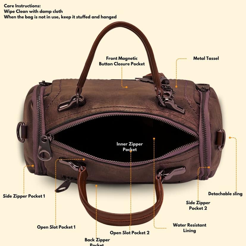 Sling Bag for Women & Girls Pu Leather Stylish Crossbody Satchel Handbag Ideal for Travel, Office Use Birthday Anniversary Gift for Wife view 5
