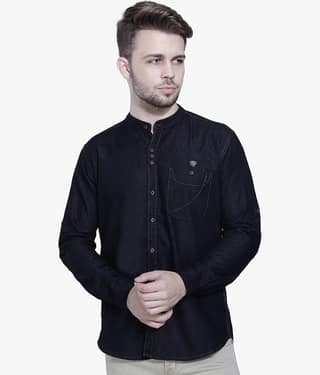 Kuons Avenue - Light Blue Denim Slim Fit Men's Casual Shirt ( Pack of 1 )