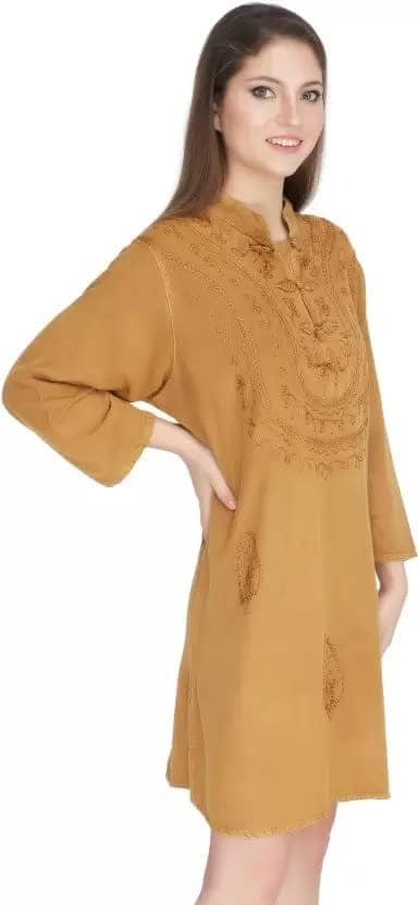 Women's Plus Size Tunic Tops Summer Long Sleeve Round Neck Blouses-Dress Ruffle Flowy Up T Shirts view 3