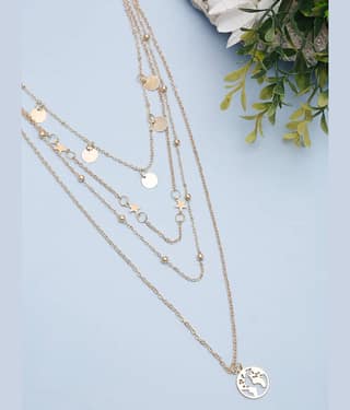 YOUBELLA Gold Alloy Necklace ( Pack of 1 )