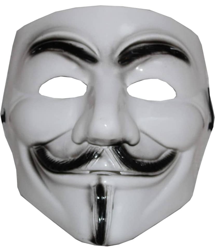 Kaku Fancy Dresses Vendetta Face for Kids Halloween Party/ Vendetta Face for Plays, Stage Shows - Pack of 10