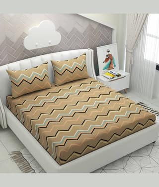 Apala Microfiber King Bedsheet ( Brown )