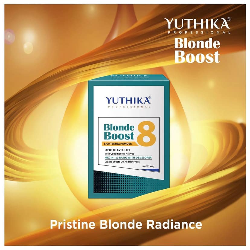Yuthika Professional Blonder Powder for Hair 60gm Multi Techniques Hair Lightning Powder, Pristine Blonde Radiance view 3