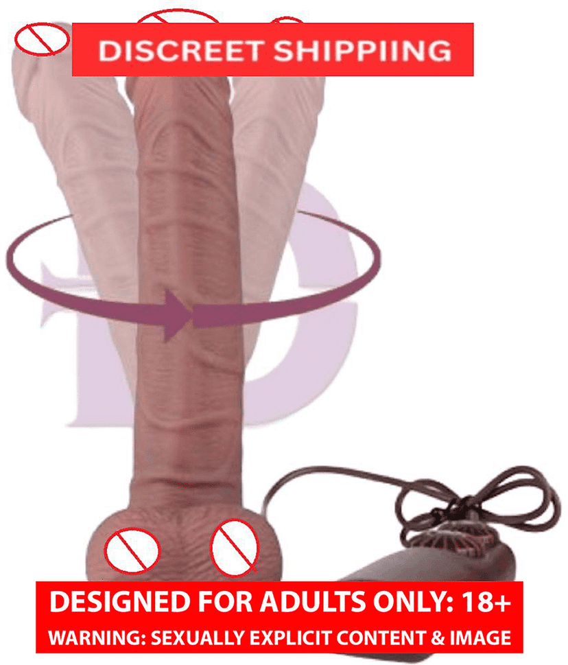 KNIGHTRIDER 10 Inch 360 digree Rotating Vibrating Premium Dildo With Remote and Suction Cup For Women
