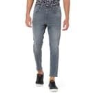 Mufti Grey Ankle Length Knitted Stretch Jeans