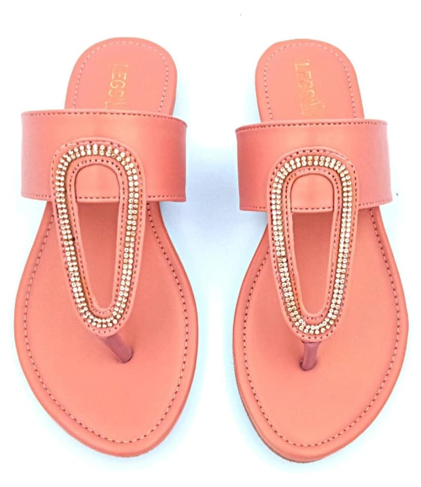 LEGS GO Peach Stylish flats for women , Casual and Ethnic Wear view 3