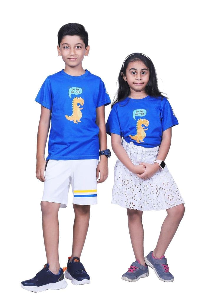 KUCHU Unisex T-Shirt | Dino Mite Print | 8–9 Years | Cotton Fabric | Breathable | Casual Wear | Graphic Tee | Everyday Wear view 3