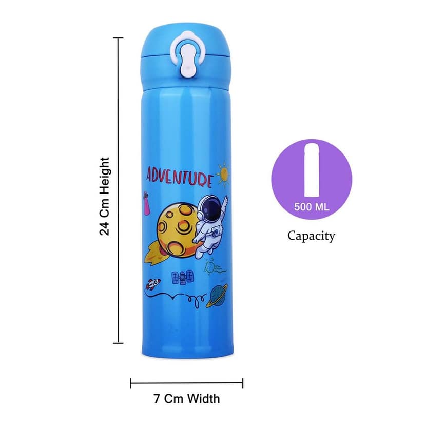 Astronaut Water Bottle | Water Bottle For Astronaut | Water Container For Astronaut | Stainless Steel Water Bottle | Kids Steel Water Bottle | Insulated Water Bottle | Stainless Steel Water Bottle | Sipper Water Bottle | Cute Water Bottle view 3