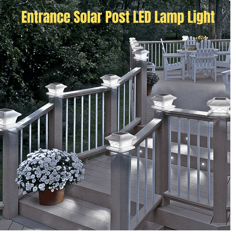 SAHAPECT 2 W, 2 LED, White Solar LED Light, Post Light, Outdoor Waterproof Light, Automatic Energy Saving ABS Lamp view 8