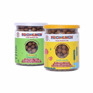 Dual Pack Protein Snacks (Tangy Pudina, Noodle Masala) 150gm x 2
