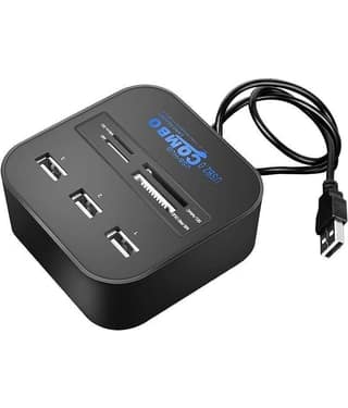 Ever Forever 3 port USB Hub 2.0 With All in One Combo Card Reader