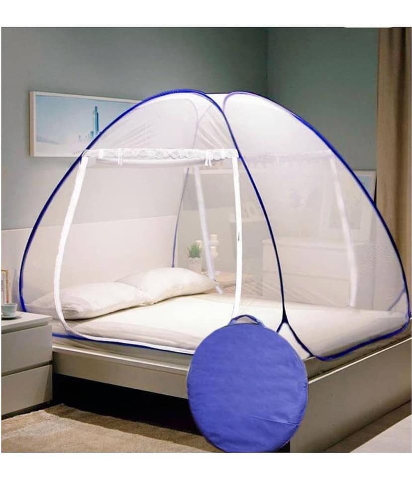 RIDDHI Double Pink Plain Mosquito Net, Machardani
