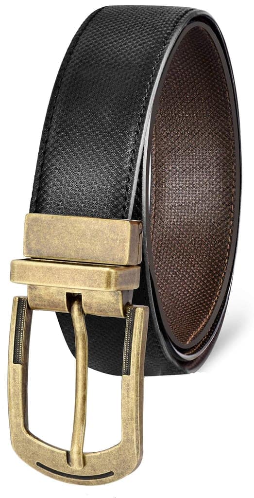 Black & Brown Reversible PU Leather Belt For Men New BT02-BKL03 view 2