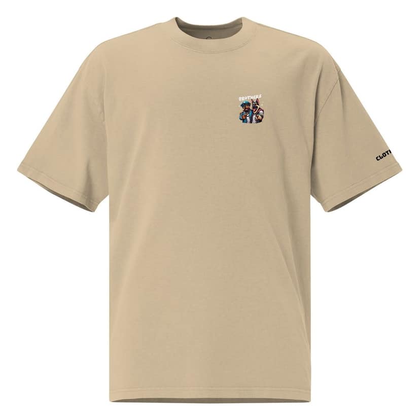 Clothikoo Premium Wolf Brothers Printed Oversized Faded T-Shirt view 8