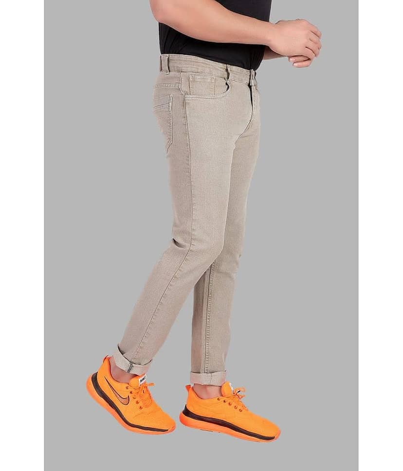 RAGZO Slim Fit Basic Men's Jeans - Beige ( Pack of 1 ) view 2