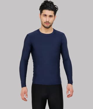 neverlose White Polyester Slim Fit Men's Compression T-Shirt ( Pack of 1 )