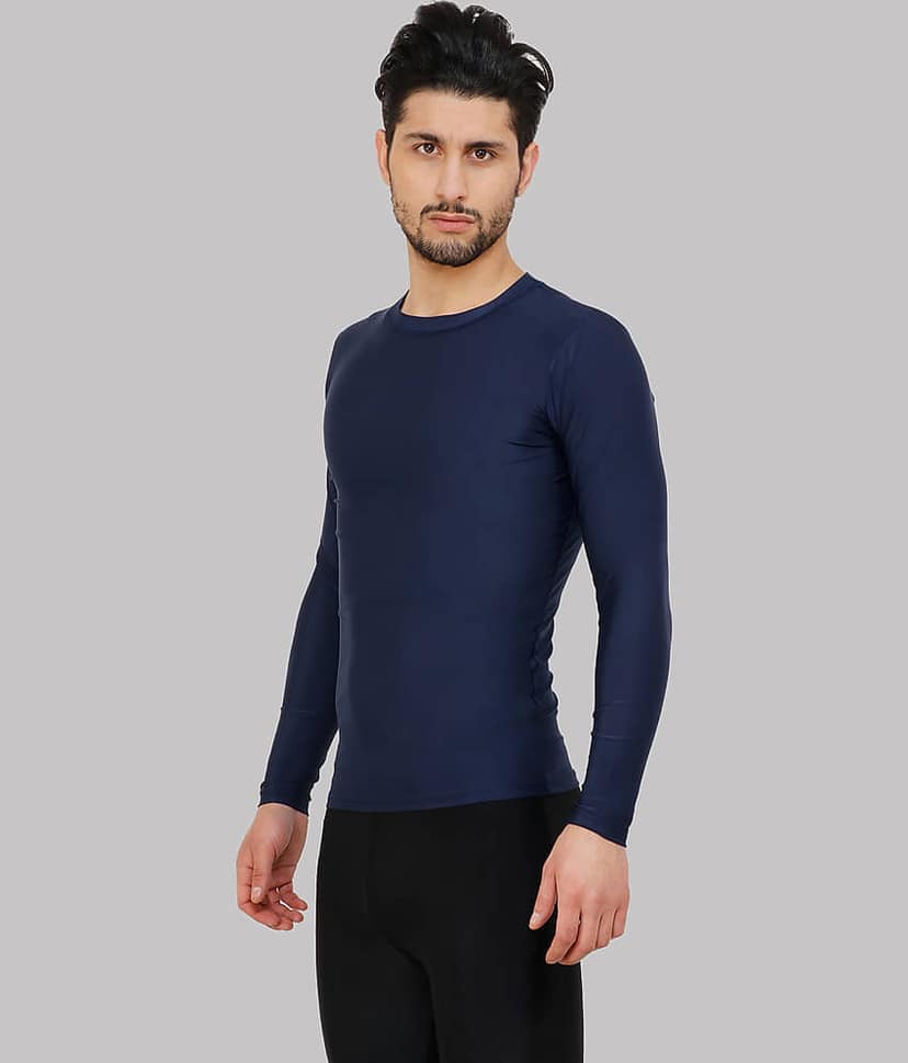 neverlose White Polyester Slim Fit Men's Compression T-Shirt ( Pack of 1 ) view 2
