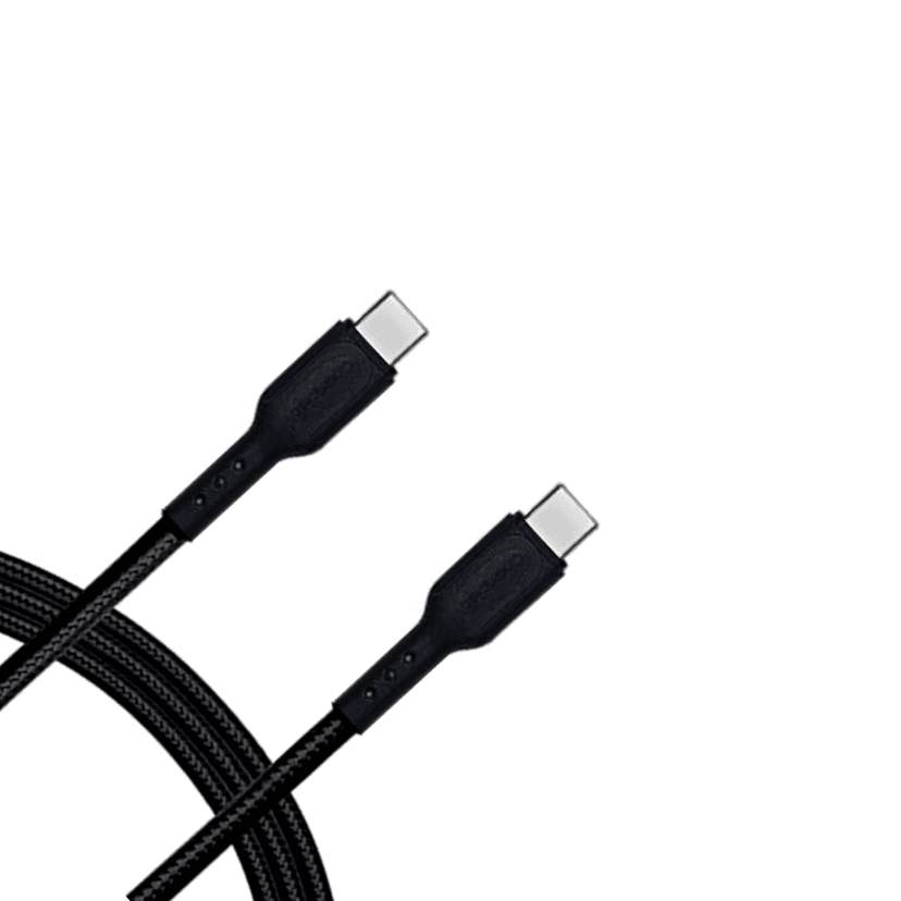 Champion Type-C to C 35W PD Data Sync & Charging Cable Braided 1M for all Android & Type-C Devices (Black) view 3
