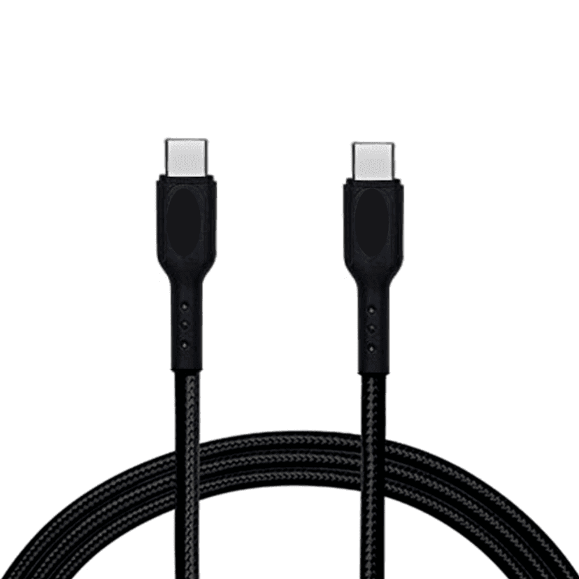 Champion Type-C to C 35W PD Data Sync & Charging Cable Braided 1M for all Android & Type-C Devices (Black) view 6