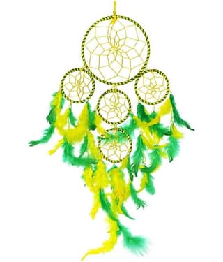 Lucky Traders Feather Multicolour Dream Catcher - Pack of 1 ( X cms )
