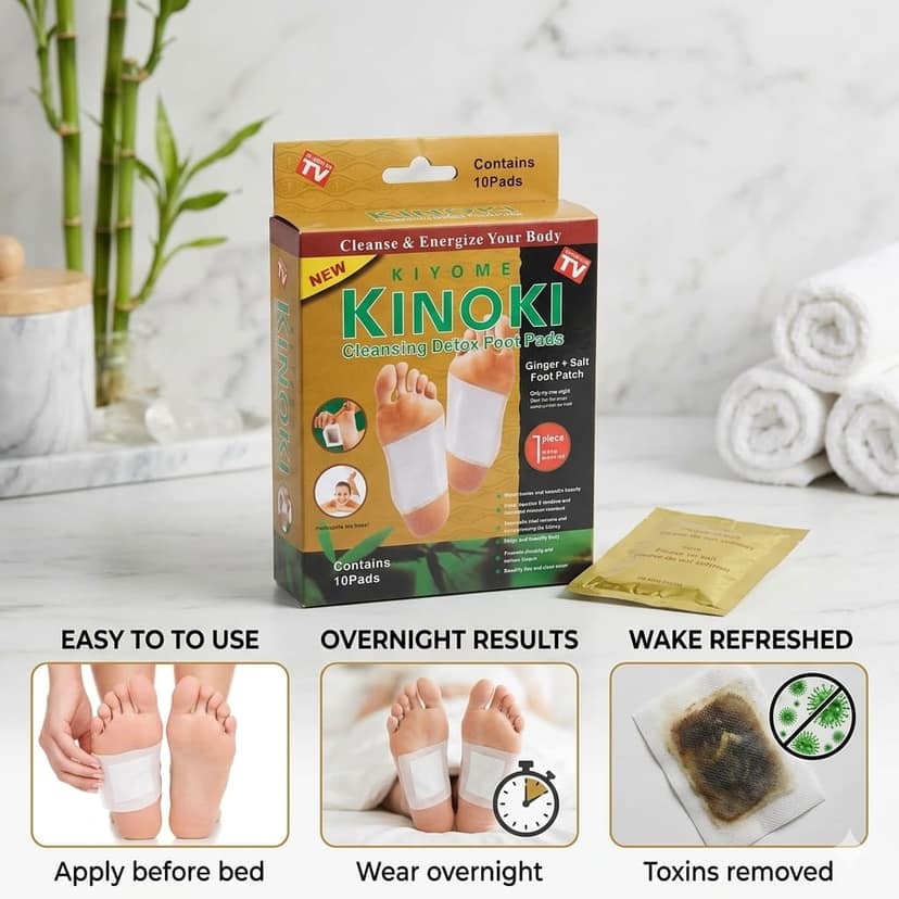 Herbal Detox Foot Patch Pads with Bamboo Vinegar | Sleep Support & Relaxing Foot Care Patches with Acupoint Massage Technology (20 Pieces / 10 Pairs, Pack of 2)