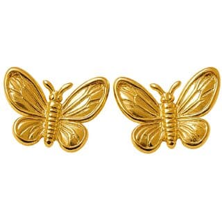 Kimti 18k Gold Plated Mini Midas Butterfly Studs Earring