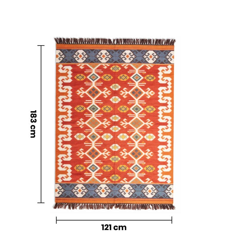 Handloom Punja Durrie Floor Carpet view 5