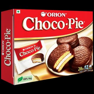 Orion Choco Pie - Chocolate Coated Soft Biscuit, 12 Pcs