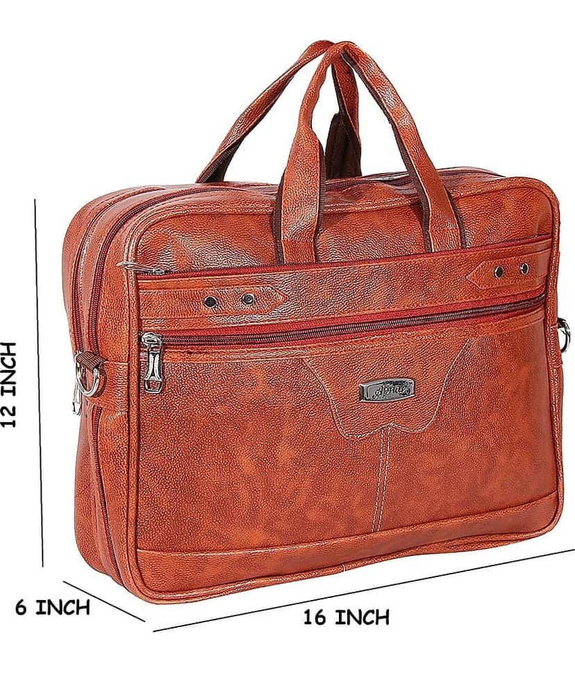 Apnav Butterfly Tan Tan P.U. Office Bag view 2