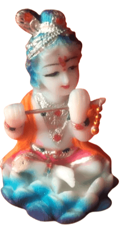 Hand-Painted Krishna Statue for Car Dashboard |Office Desk | Gift Pack Pack Of 2 view 2