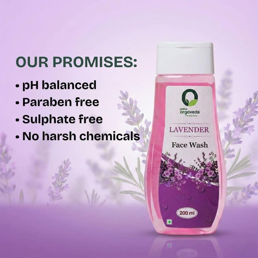 Lavender Face Wash (Pack of 2) | Soothing & Hydrating Face Cleanser | Gentle Daily Face Wash for All Skin Types | Natural Glow & Skin Freshness | 200 ml view 4
