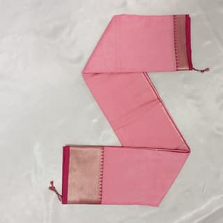 Cotton Saree with Blouse - Baby Pink