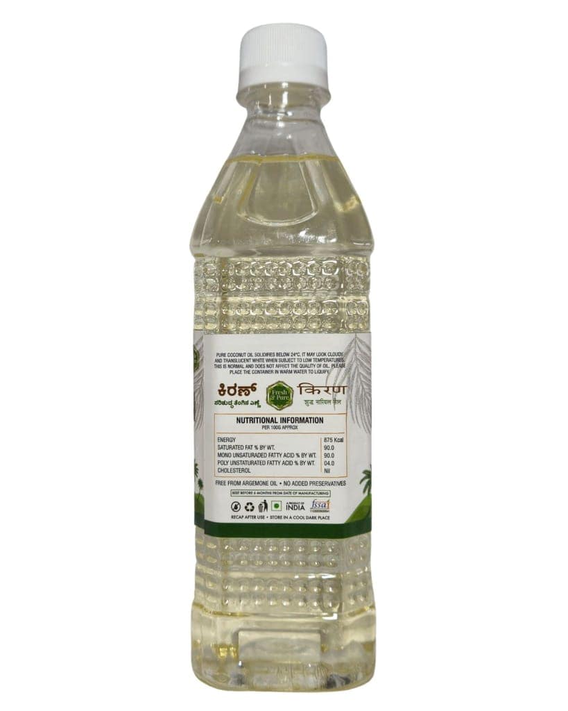 Kiran Coconut Oil Bottle 500ML view 6