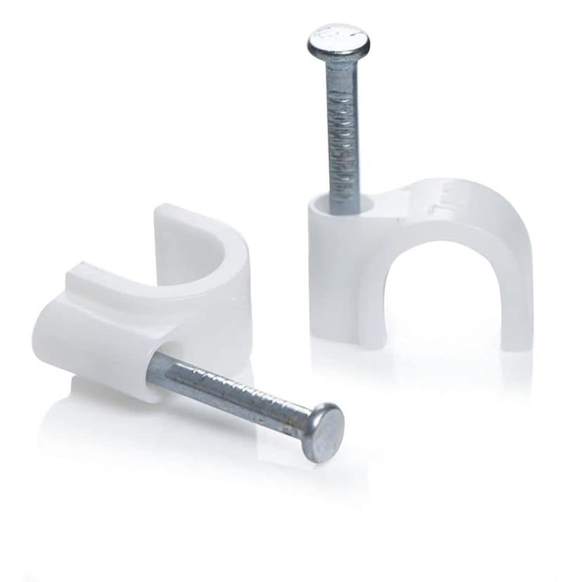 100 Pc 6 MM Cable Clip used in all kinds of wires to make them stuck and holded in walls etc. view 5