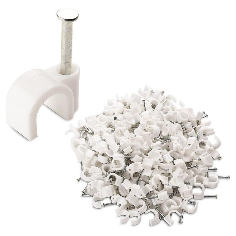 100 Pc 6 MM Cable Clip used in all kinds of wires to make them stuck and holded in walls etc. view 6