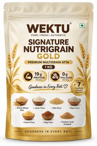 WEKTU Heritage Gold Multigrain Nutrition Blend Aata.