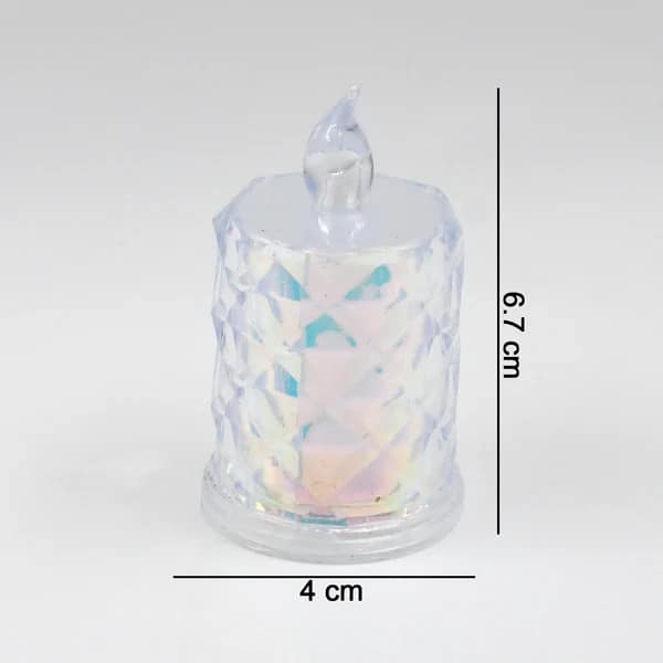 4 Pcs Flameless and Smokeless Decorative Melting Candles LED Tea Light, Diwali