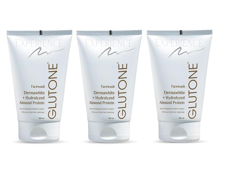 Glutone Face Wash| Glow & Radiance Face Wash| With Fruit Extracts| Enriched Hydrolyzed Almond Protein| Sugar-Based Formula| 100ml (Pack of 3) Glutone Face Wash| Glow & Radiance Face Wash| With Fruit Extracts| Enriched Hydrolyzed Almond Protein| Sugar-Bas