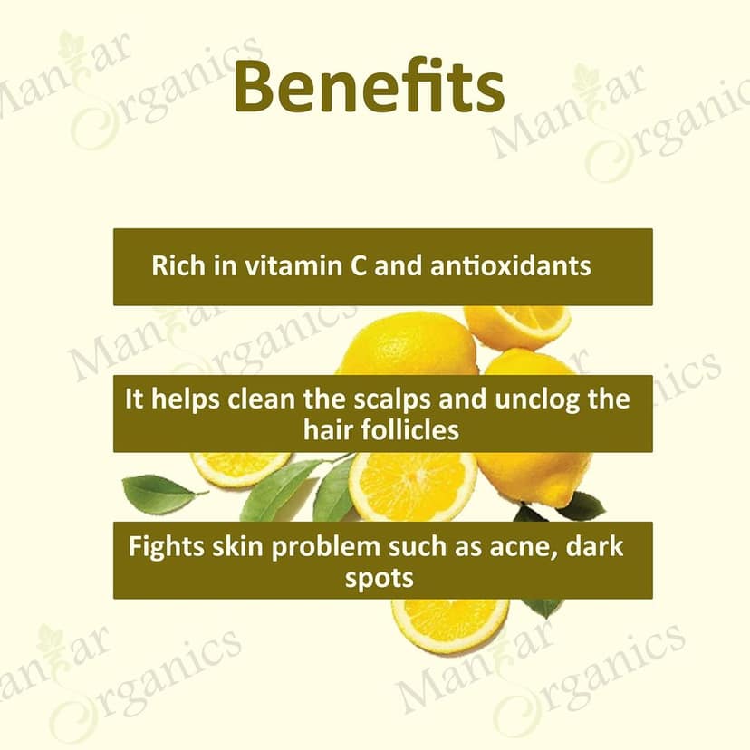 ManHar Organics Lemon Peel Powder 1KG | Pure & Natural | Skin Brightening, Oil Control & Tan Removal | Herbal Face & Hair Care view 3