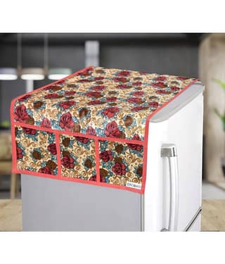 Crosmo Polyester Floral Printed Top Cover ( 64 18 ) Pack of 1 - Multicolor
